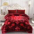 thumbnail image 1 of Thick Warm Winter Fleece Blanket For King Bed 2 Ply Reversible Soft Raschel Blanket,85"x93",10lb, 1 of 8