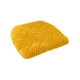 thumbnail image 1 of Soft Plush Chair Cushion with Faux Weave Feel Seat Cushion for Indoor Dining and Kitchen Chairs (16" x 17", Yellow), 1 of 6