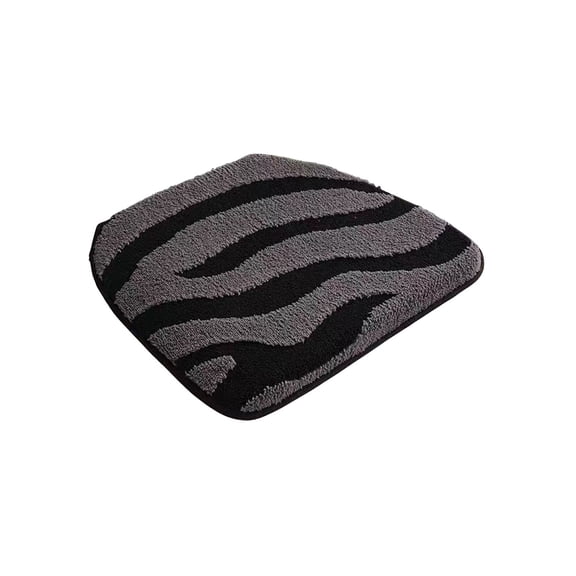 Zebra Print Chair Cushion, Soft Plush Chair Pad with Nature Wildlife Inspired Seat Cushion for Indoor Dining Room and Kitchen Chair(16" x 17", Gray)