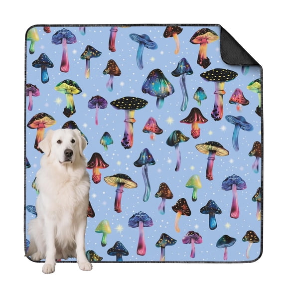 Thick Washable Dog Pee Pads 72"x72" - Reusable Potty Training Pads for Heavy Use, Crate Mats Plant Patterns (Plant patterns)