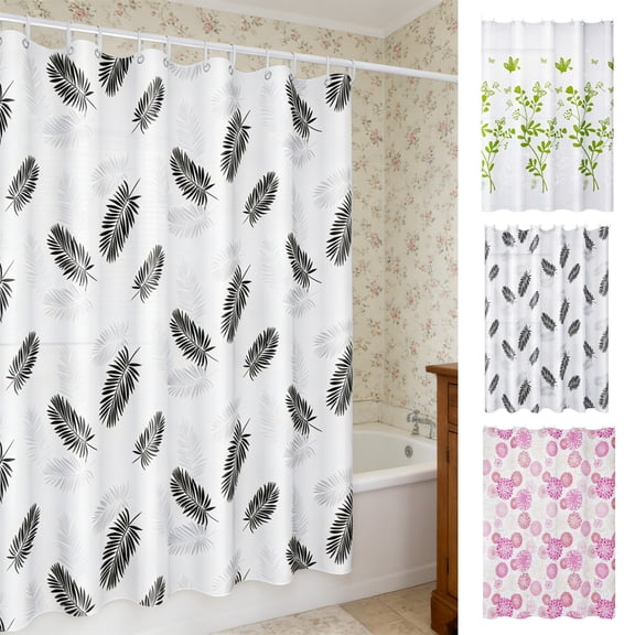 Thick Waterproof Plastic Shower Curtain, Mildew Resistant Bathroom Curtain, Privacy Screen Divider for Shower Room, Toilet, Bedroom, Wet Dry Separation & Decorative Bath Curtain, 71*31in, Green