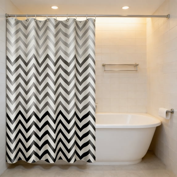 Thick Waterproof Shower Curtain, Usupdd Plastic Shower Curtain 180x180cm, Dry Wet Separation Bathroom Curtain for Bedroom Toilet with Reinforced Hooks, White