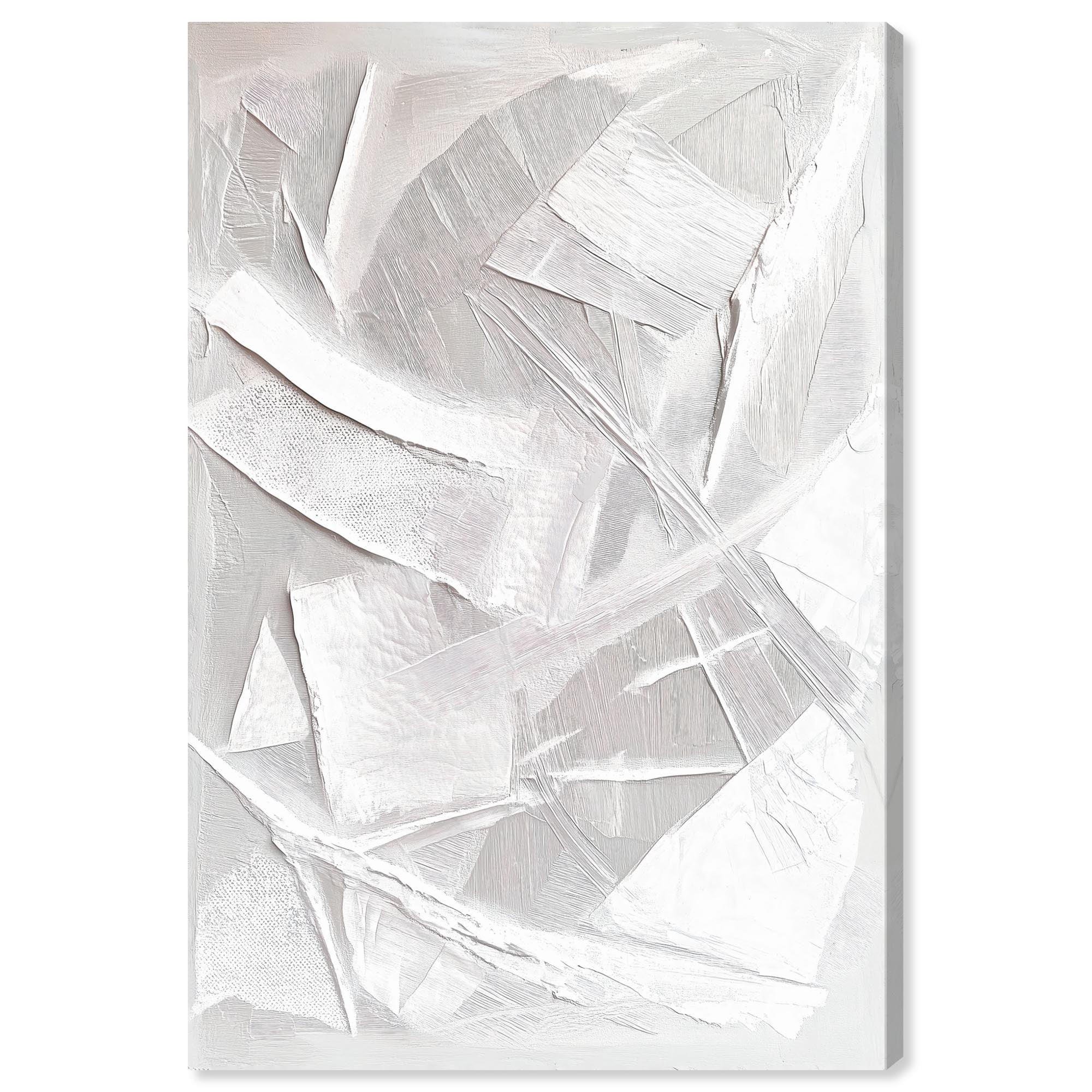 Thick White Texture II Canvas White Wall Art by Art Remedy, Gallery Wrapped, 10 x 15