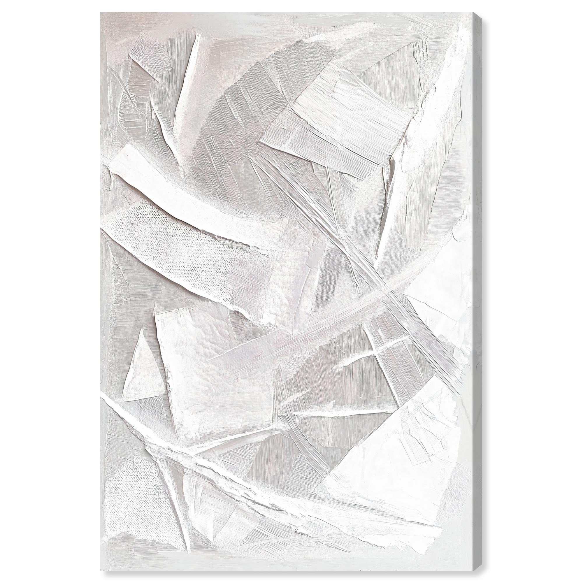 Thick White Texture II Canvas White Wall Art by Art Remedy, Gallery Wrapped, 36 x 54