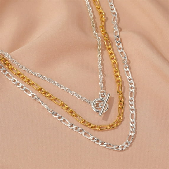 Thick Women's Layer Chain Stainless Steel Necklace Personality Sweater Chain Long Short Necklaces for Women Creative Necklaces Pendants