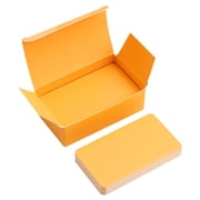 Thick Word Cards, 3.5x2" Desktop Organization, Vivid Blank Revision Memo Cards for Executive Project Planning Tasks Orange 100 Pack, Makeup Organizers