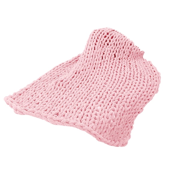 Thick Yarn Bulky Soft Warm Blanket Handmade Knitting Home Decor