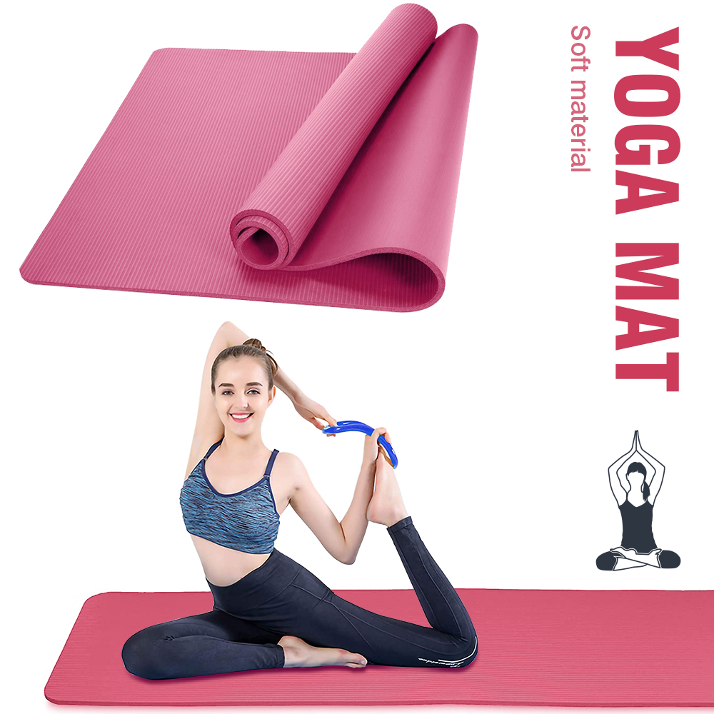AUM High Density HD Foam Tech Yoga Exercise Mat 72 In. x 24 In. x 1/2