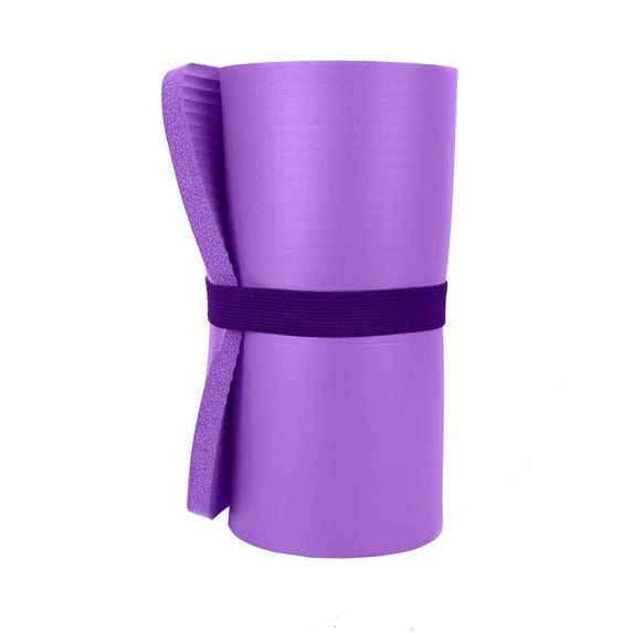 Thick Yoga Mat Non Flexible Workout Mat with Carry Strap Lightweight Portable Fitness Exercise Mat for Pilates Gym Home Training Shock Absorbent