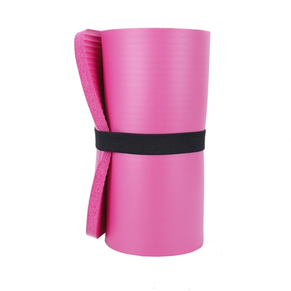 Thick Yoga Mat Non Flexible Workout Mat with Carry Strap Lightweight Portable Fitness Exercise Mat for Pilates Gym Home Training Shock Absorbent