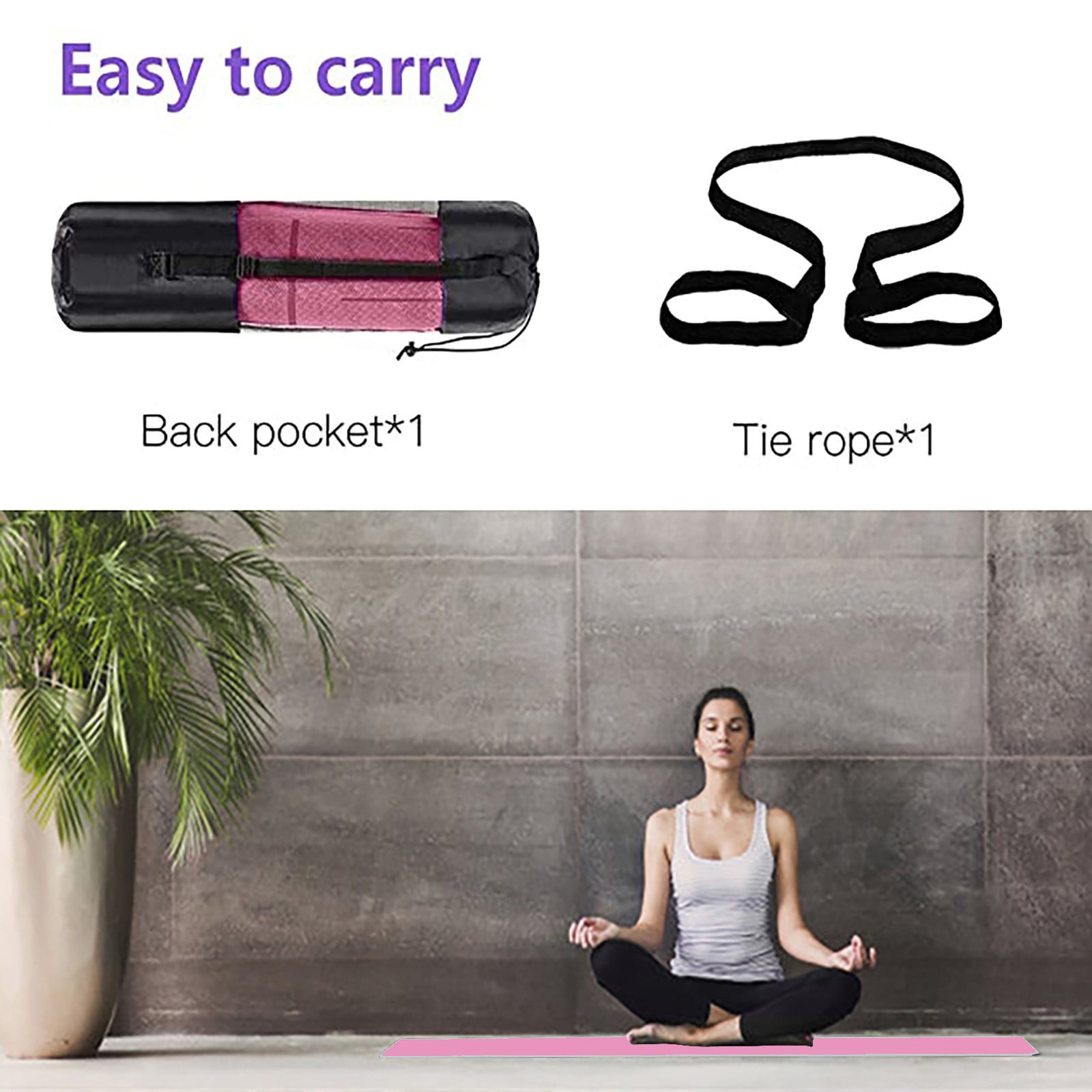 Thick Yoga Mat Non Slip, Large Size 72" L x 32" W x 0.6" TH, Premium Exercise & Fitness Mat with Carrying Strap and Bag,Workout Mats for Home,Gray