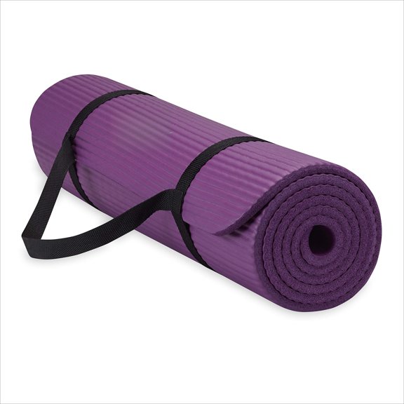 Thick Yoga Mat with Easy-Cinch Carrying Strap