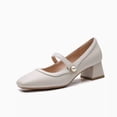 thumbnail image 1 of Thick heel, Mary Jane, fashion, French, square head, single shoes, fashion, versatile, 1 of 6