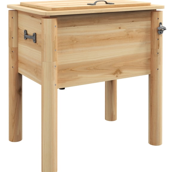 Thick - legged Solid Wood Cooler | Outdoor Poolside, Deck Parties to Keep Drinks Chilled
