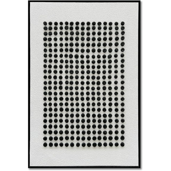 Thick textured black minimalist oil painting by contemporary oil painter for home office