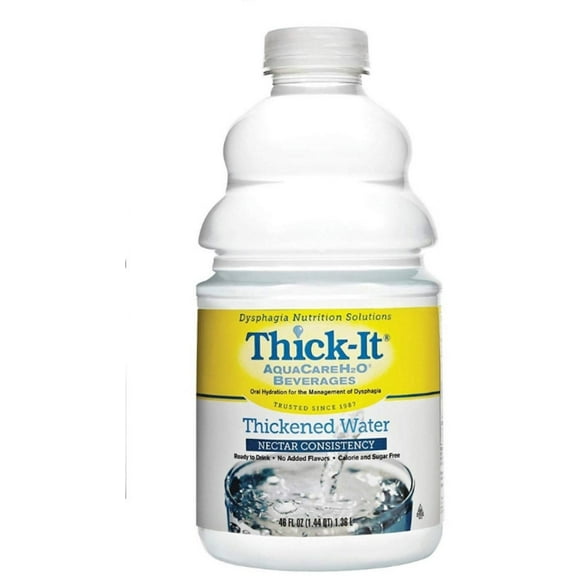 ThickIt AquaCare H2O Thickened Water Bottle Unflavored Ready to Use Nectar Consistency, 64 oz