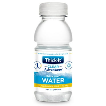 ThickIt Thickened Water AquaCareH2O Bottle Unflavored Ready to Use Honey Consistency, 8 oz