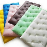 Thicken 3D Wall Panels Peel and Stick Wall Cushioning Anti-collision Mats for Bedroom 24x12inch
