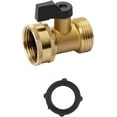 thumbnail image 1 of Thicken Brass Garden Hose Connector with Ball Valve - 3/4 Inch, 1 of 5