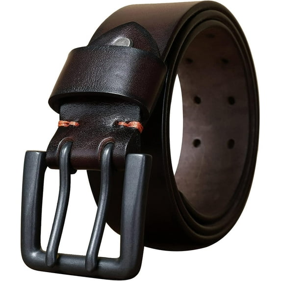 Thicken Full Grain Leather Mens Belt Heavy Duty Mens Work Belt Mens Belt High Hardness Buckle Packed In Gift