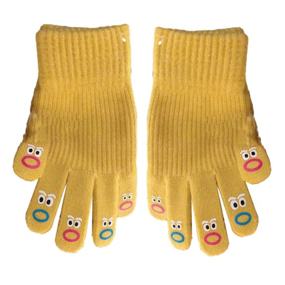 Thicken Gloves Warm Thermal Gloves Full Finger Gloves Winter Warm Lining Stylish Handwear for Girl Women