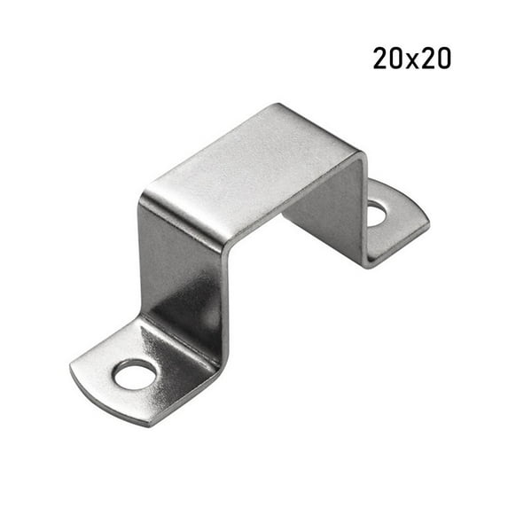 Thicken M-shaped U-shaped Square Rectangle Fastening Buckles Plumbing Tightening Saddle Clip Horseback Hose Clamp Ohm Tube Card Throat Hoop 20X20