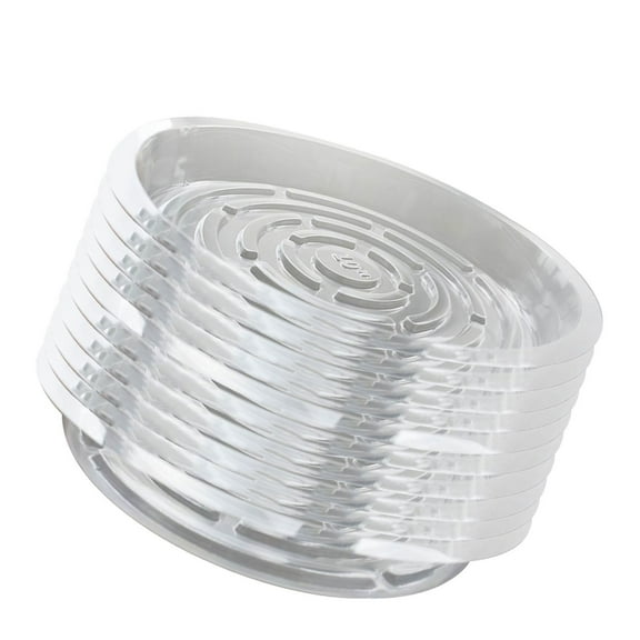 Thicken Plant Saucer, Clear Plastic Saucers Drip Trays Sturdy Flower Pot Tray for Indoors & Outdoor Plants or Planter pots