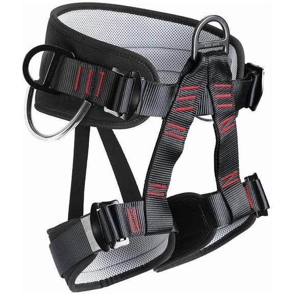Thicken Professional Half Body Safety Belt, Heavy Duty Climbing Harness for Tree Climbing, Fire Rescue, Rappelling, Roofing & Outdoor Adventure Gear