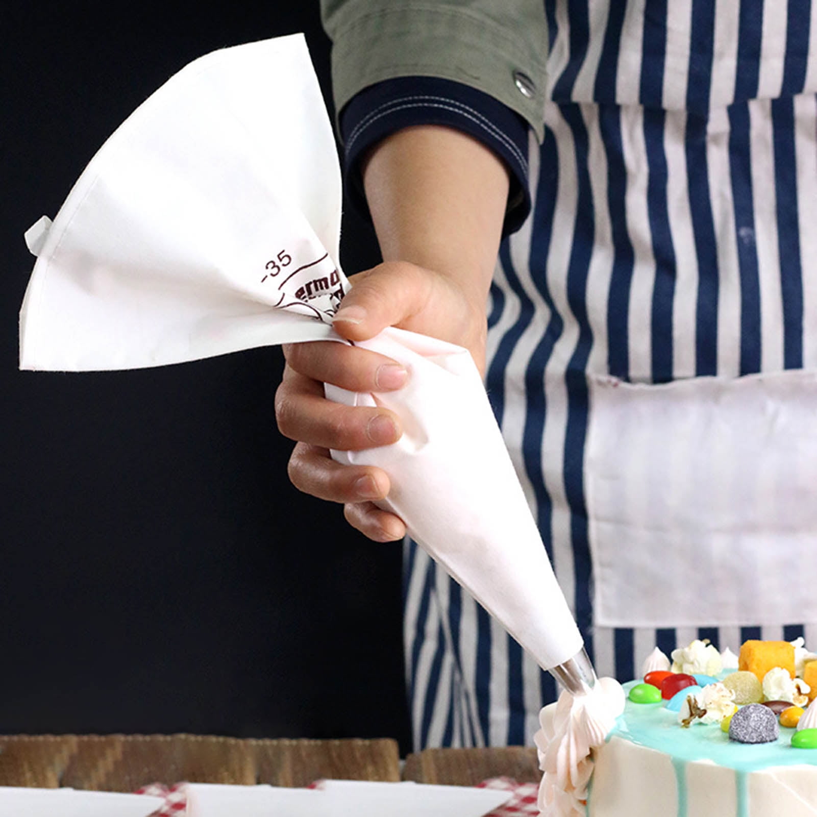 Thicken Reusable Cake Piping Bag Easy to Clean Food Grade