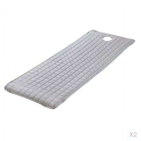 Thicken Spa Massage Table Sheet Cover Beauty Salon Bed Pad Mattress with Breath Hole (2PCS Sold) , Grey, as described