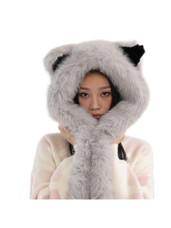 Thicken Warm Scarf Hat Lovely Foxs Ears Women Hat Outdoor Earflap Children Hat