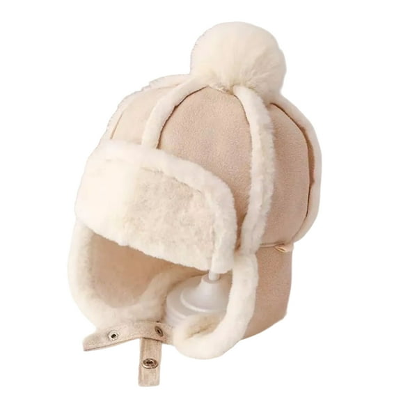 Thicken Warm Winter Hat for Children Earmuff Hat Plush Trapper Hat Outdoor Activity Trapper Hat for Cold Weather