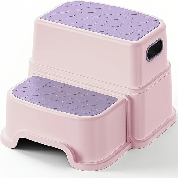 Thickened 2-Step Ladder 9.5 Inch Detachable Non-Slip Step Stool, Portable Space-Saving Footstool for Bathroom Kitchen Bedroom Classroom, Sturdy Comfortable Easy to Clean