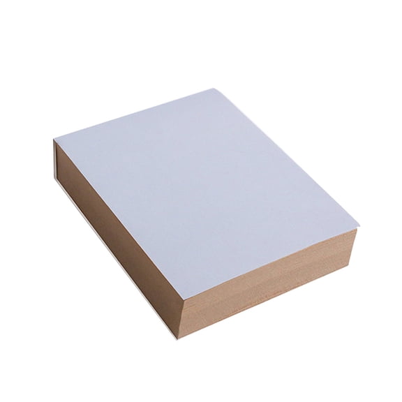 Thickened 200-Sheet Blank Kraft Paper Sketchbook - 5.1x3.7in Easy Tear Draft Notebook for Math, Art, Notes - Portable Burlywood Journal, Eye-Protective Paper