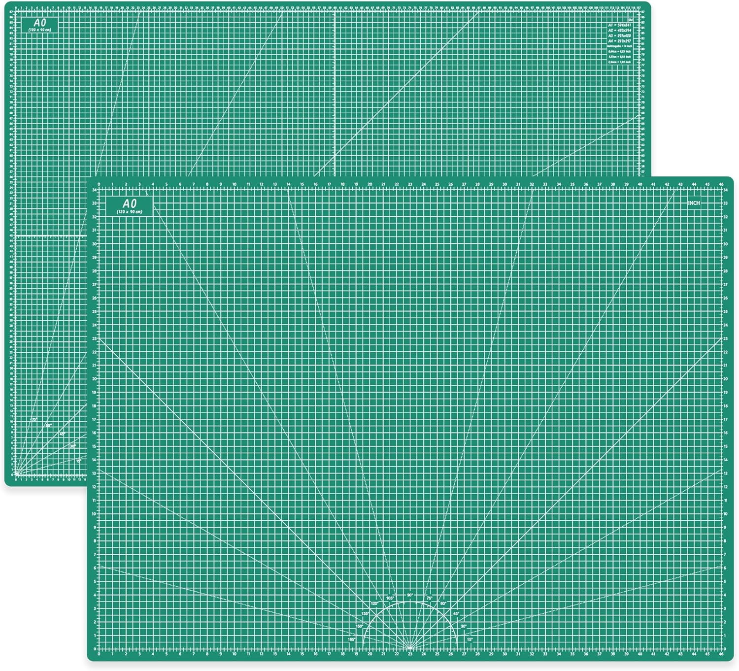 Thickened 36 x 48 Inch Self Healing Sewing Cutting Mat, A0 Rotary Cutting Sewing Mat for Crafts, Double Sided 5-Ply Table Cutting Board for Fabric Quilting Leather Hobby, Green
