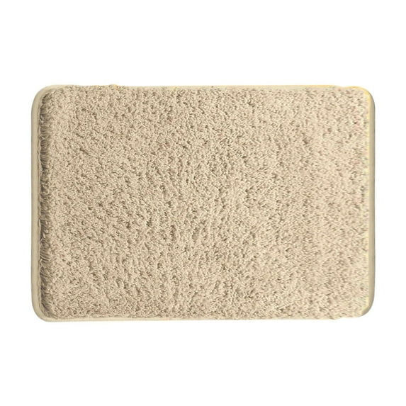 Thickened Absorbent Bath Mat Champagne 24x16 Inch Non-Slip Plush Bathroom Rug for Toilet Shower Room Machine Washable Soft Carpet