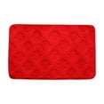 thumbnail image 1 of Thickened Absorbent Bathroom Mats - 23.62x15.75in Non-Slip Polyester Floor Carpet for Restroom/Bedroom, Machine Washable Door Mat (Watermelon Red, 0.45lb)​, 1 of 6