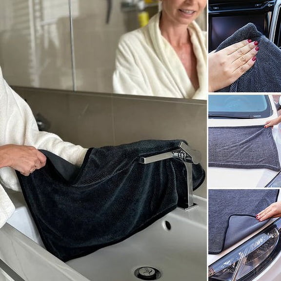 Thickened Absorbent Dish Cloth, Kitchen Cleaning Towel, Multipurpose Stain Remover, Green Washcloth, 10x10 Inches for Dishes, Countertops, and Stain Removal, by FAJHHA