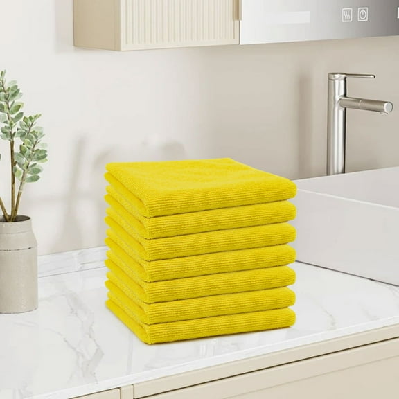 Thickened Absorbent Dish Cloth | Kitchen Cleaning Towel for Washing Dishes, Wiping Countertops & Stove Surfaces | Quick-Dry Microfiber Stain Remover Cloth for Home Kitchen Use, 25cm x 25cm