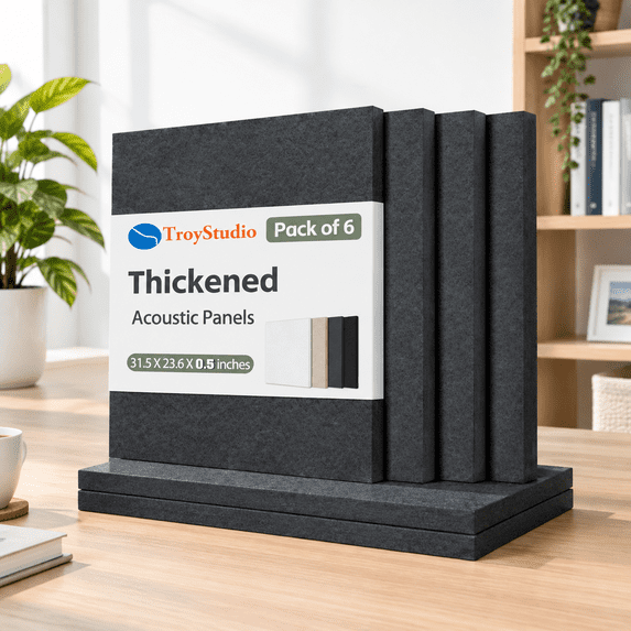Thickened Acoustic Panels 31.5 X 23.6 0.5 Inches Pack Of 6 Felt Wall ...