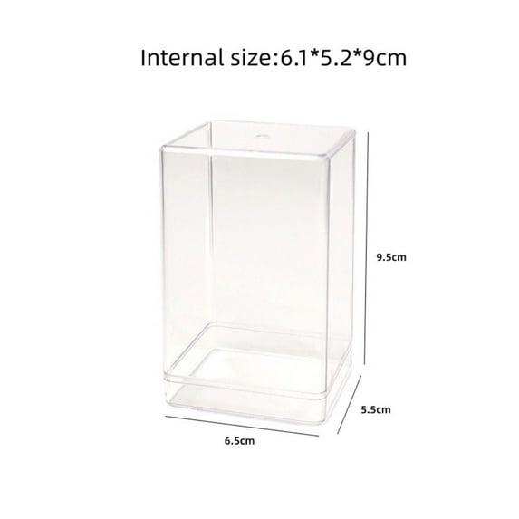 Thickened Acrylic Display Cabinet Dustproof Doll Display Box Display Showcase Blind Box Display Rack Storage Box TRANSPARENT S