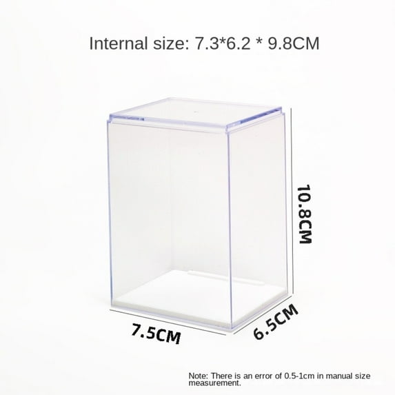 Thickened Acrylic Display Cabinet Dustproof Doll Display Box Display Showcase Blind Box Display Rack Storage Box WHITE L