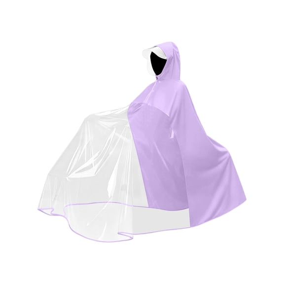 Thickened Adjustable Hood Rain Poncho, Extra Large Full Body Stormproof Raincoat for Motorcycle & E-Bike Commuting