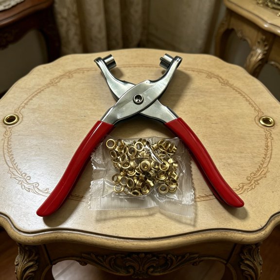 Thickened Alloy Multi-Function Punching & Pressing Pliers, Pointed Head Ring Stud Eyelet Installation Tool, Integrated Design for Punching & Setting