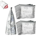 thumbnail image 1 of Thickened Aluminum Foil Storage Bags - Reusable Freezer Safe Zip Bags for Food, Airtess Lock for Freshness, 1 of 6