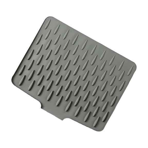 Thickened Angled Countertop Mat Silicone Drying Rack for Dishes Drainage