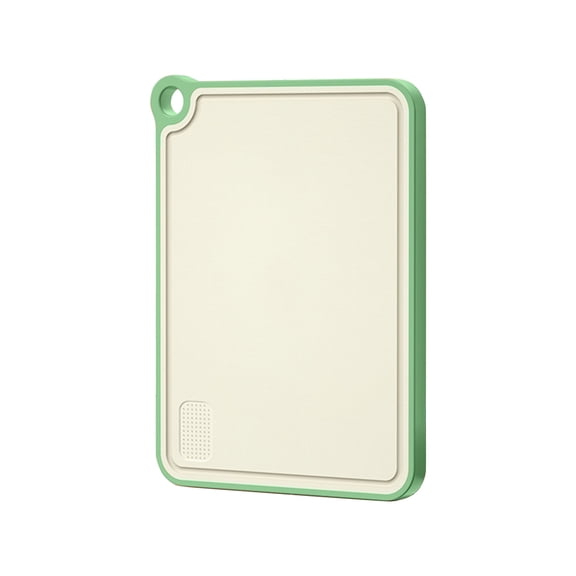 Thickened Antispill Plastic Cutting Board - Food Grade Non-Slip Chopping Board with Grinder for Mess-Free Prep (Green)
