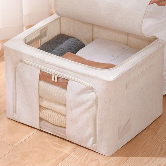 Thickened Baina Box Special Cotton and Hemp Folding Storage Box Organizer Bag Clothes Closet Finishing Box
