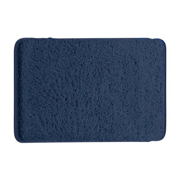 Thickened Bathroom Rug, Non Slip & Water Absorbent Soft Microfiber Shaggy, Bath Mat for Bathroom, Bedroom, Laundry Room & Kitchen (Blue)