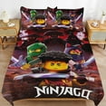 thumbnail image 1 of Thickened Bed Three Piece Set, NinjagoPrinted Soft Bedding Set With Pillow Shams 102"x90", 1 of 8